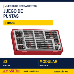 JUEGO DE PUNTAS DE IMPACTO TTBS53 – 53 piezas
