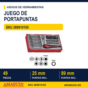 Juego de puntas, vasos y portapuntas – 49 piezas