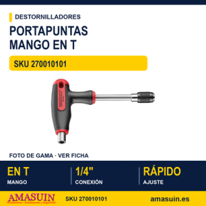 Destornillador Portapuntas con ajuste rápido en T 1/4 pulgadas