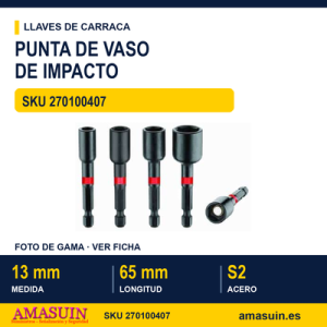 PUNTAS DE VASO DE IMPACTO 13MM 65MM