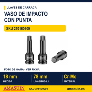 VASO DE IMPACTO XZN 1/2 IN DR 18 x 78mm