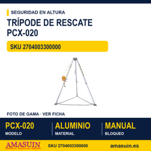 Trípode de Rescate PCX-020 150 Kilos