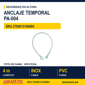 Dispositivo Anclaje PA-004 de 4 Metros
