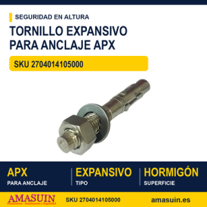 Tornillo Expansivo para Punto Anclaje APX