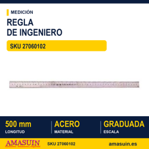 REGLA INGENIERO 500MM GRADO DIN866/2 500 mm