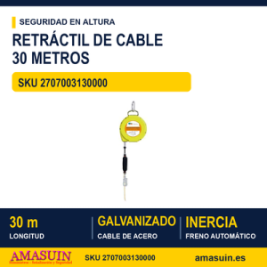 Dispositivo Retráctil Cable 30 Metros