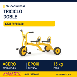 triciclo escolar doble