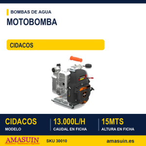 MOTOBOMBA 13.000 L/H CIDACOS 15 Mts
