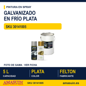 Galvanizado en Frio Plata Bote 5 Litros.