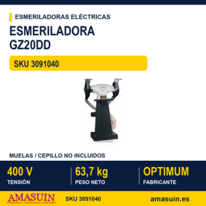 Esmeriladora GZ20DD con Banco y Aspiración.