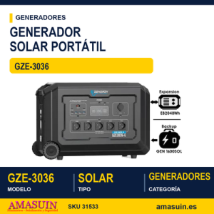 GENERADOR SOLAR PORTÁTIL GZE-3036 [E]