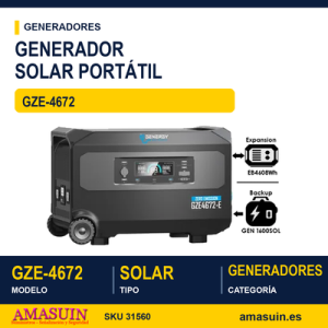 GENERADOR SOLAR PORTÁTIL GZE-4672 [E]