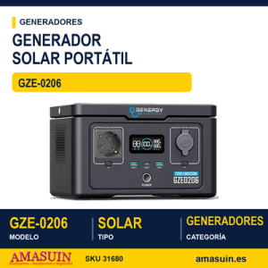 GENERADOR SOLAR PORTÁTIL GZE-0206 [C]