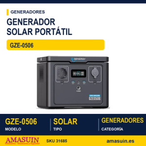GENERADOR SOLAR PORTÁTIL GZE-0506 [C]
