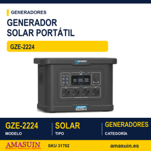 GENERADOR SOLAR PORTÁTIL GZE-2224 [C]