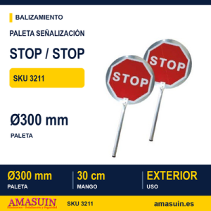 Paleta Señalización Aluminio STOP-STOP.