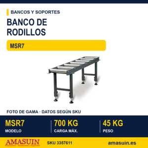 Banco Trabajo Rodillos MSR7.