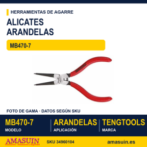 ALICATE PARA ARANDELAS RECTO MB470-7 19-60