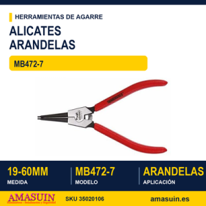 Alicate para arandelas recto MB472-7 19 - 60 mm