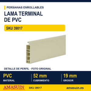Lama terminal de PVC - LAMA PVC TERMINAL MARFIL 2 MT