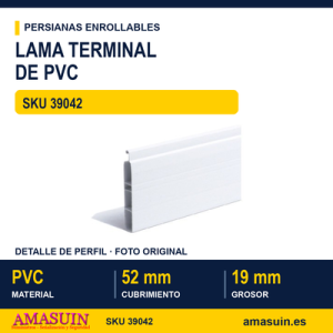 Lama terminal de PVC - LAMA PVC TERMINAL BLANCA 2 MT