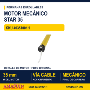 Motor mecánico Star 35 - MOTOR MECANICO STAR 35 6/28 NM RS PARA ESTOR
