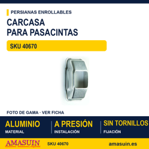Carcasa embellecedora para polea pasacintas - BLISTER CARCASA 49670 ALUMINIO