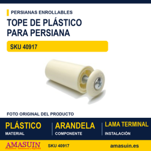 Tope de plástico para persiana - BLISTER TOPE 9170 40 MM MARFIL 2U