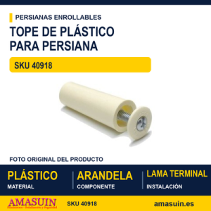Tope de plástico para persiana - BLISTER TOPE 9180 60 MM MARFIL 2U