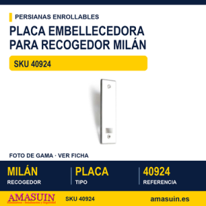 Placa embellecedora para recogedor Milán - BLISTER PLACA 49924 INOXIDABLE