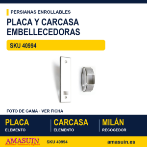 Placa y carcasa embellecedoras - BLISTER PLACA 9924 INOX+CARCASA 9670 ALUMINIO