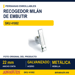 Recogedor de embutir Milán - BLISTER RECOGEDOR 1002 MILAN 5M SIN PLACA