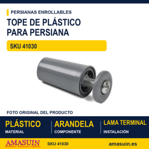 Tope de plástico para persiana - BLISTER TOPE 9173 40 MM GRIS 2U