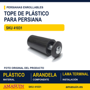 Tope de plástico para persiana - BLISTER TOPE 9172 40 MM MARRON OSCURO 2U