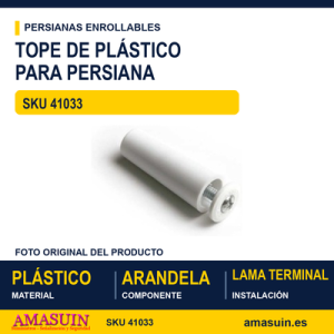 Tope de plástico para persiana - BLISTER TOPE 9181 60 MM BLANCO 2U