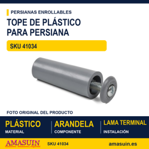 Tope de plástico para persiana - BLISTER TOPE 9183 60 MM GRIS 2U