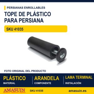 Tope de plástico para persiana - BLISTER TOPE 9182 60 MM MARRON OSCURO 2U