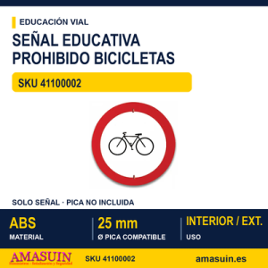 señales trafico - prohibido el paso a bicicletas