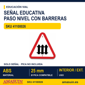 señales trafico - paso a nivel con barreras
