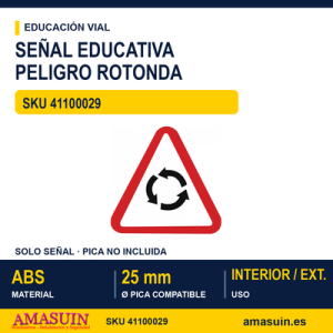 señales trafico - peligro rotonda
