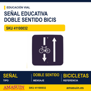 señales de tráfico - doble sentido de transito bicicletas