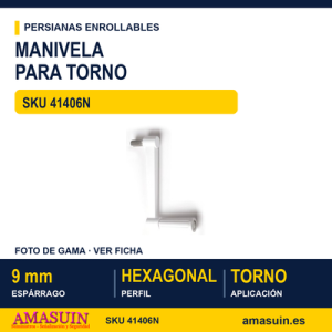 Manivela para torno - MANIVELA NEGRA PARA TORNO DE 50 KG