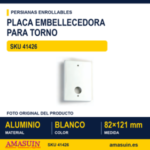 Placa Embellecedora Blanca Torno Empotrado 50kg