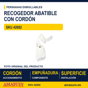 Recogedor abatible de cordón - BLISTER RECOGEDOR ABATIBLE CORDON 2002 BLANCO
