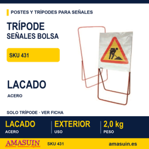 Trípode Señales Bolsa Plástico.