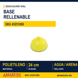 Base rellenable hueca antideslizante 24 cm