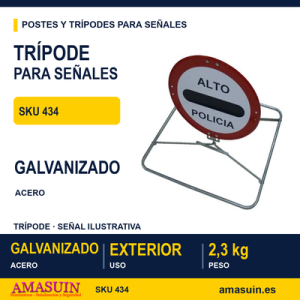 Trípode Tubular Plegable Policía-Obras.