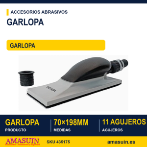 Garlopa Rhynogrip 70x198mm 11 Agujeros con Aspiración.