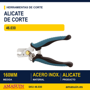 Alicates Cortacables Acero Inoxidable 160mm