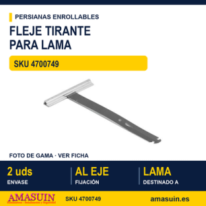 Fleje tirante para lama - FLEJE TIRANTE 190 DE ACERO PARA LAMA PVC 2U